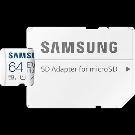 Карта памяти Micro SecureDigital 64Gb SDXC Samsung Evo Plus class10 UHS-I U1 (MB-MC64KA/RU) + адаптер SD