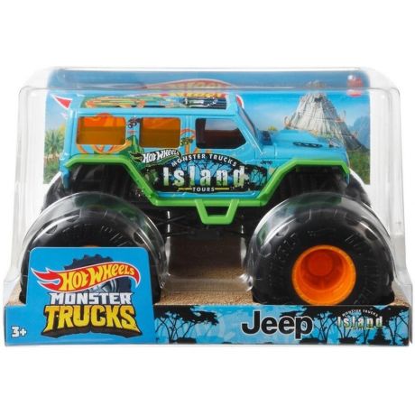 Mattel Hot Wheels Монстр-трак коллекционный 1:24 FYJ83/GTJ44 Jeep Island