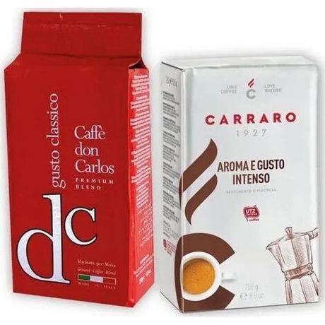 Кофе молотый Don Carlos gusto classico 250 гр в/у + Carraro Aroma e Gusto Intenso 250 гр в/у