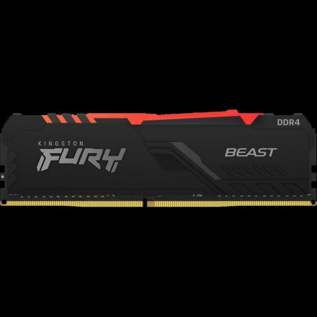 Модуль памяти DIMM 16Gb DDR4 PC25600 3200MHz Kingston Fury Beast RGB Black (KF432C16BB1A/16)