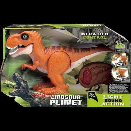Интерактивная игрушка Динозавр на р/у Junfa "Планета динозавров. Малыш Рекс", звуковые и световые эффекты