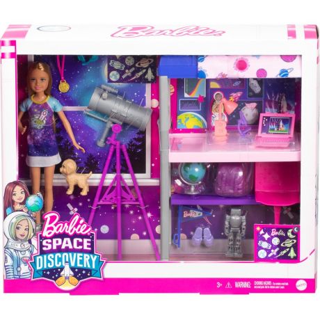 Mattel Barbie Спальня Космос с куклой Стейси, телескопом и кроватью GTW33