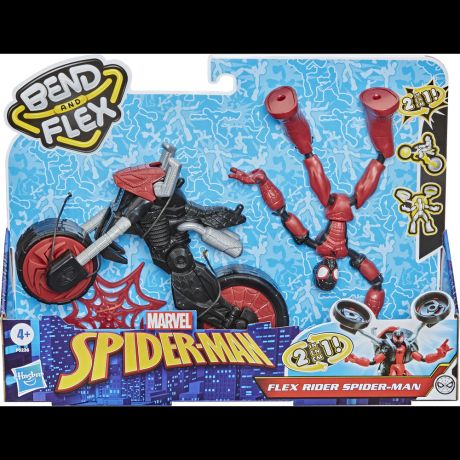 Spider Man Hasbro Бенди Человек Паук на мотоцикле F02365L0