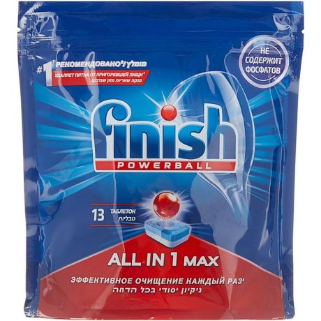Finish All in 1 Max таблетки (original) для посудомоечной машины, 13 шт.