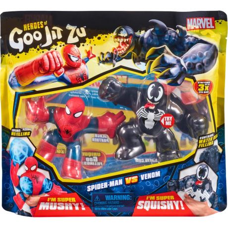 GooJitZu Гуджитсу Игровой набор тянущихся фигурок Человек-Паук и Веном Марвел 38390
