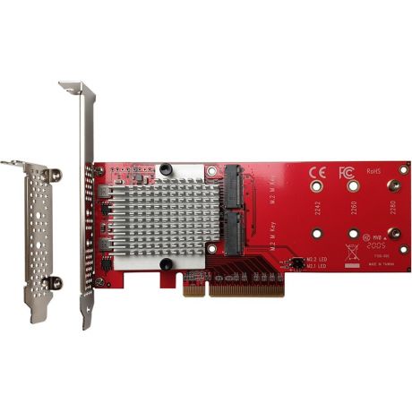 Переходник-конвертер Smartbuy DT-130 для 2х M.2 NGFF M-Type SSD в PCIe 3.0 x8