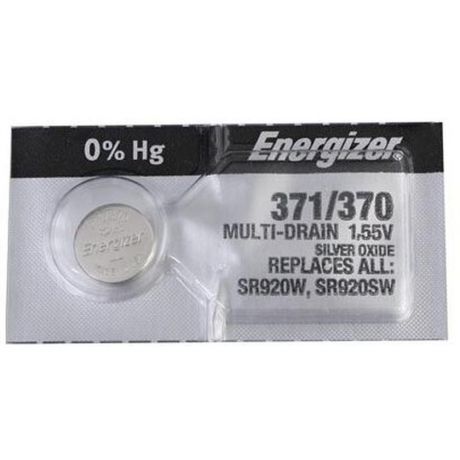 Батарейки Energizer Silver Oxide 371/370 1шт 1.55V