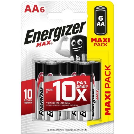 Батарейки Energizer MAX PLUS LR6/E91 AA 6шт