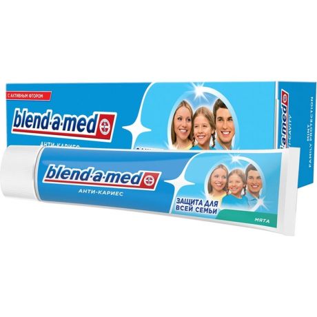 Blend-a-med Зубная паста Анти-кариес Защита для всей семьи Мята, 100 мл.
