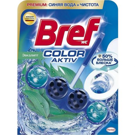 Bref Блок для унитаза Сolor Аctive Эвкалипт, 50 г.