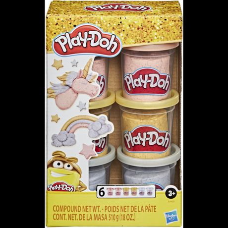 Набор банок для лепки Hasbro Play-Doh золото и серебро E9433