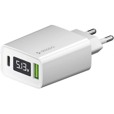 Сетевое зарядное устройство Deppa Power Delivery QC 3.0 30Вт USB A + Type-C белое (11379)