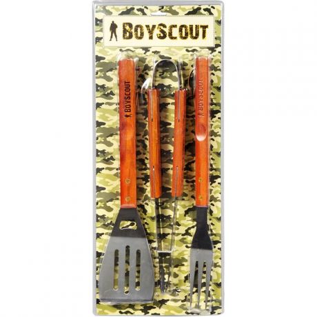 Набор для барбекю Boyscout вилка, лопатка, щипцы 61318