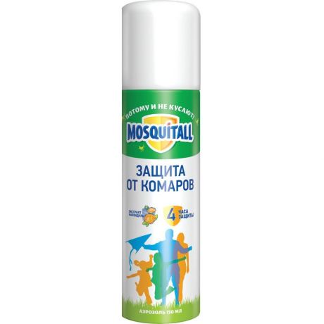 Mosquitall Аэрозоль "Защита для взрослых" от комаров, 150 мл.