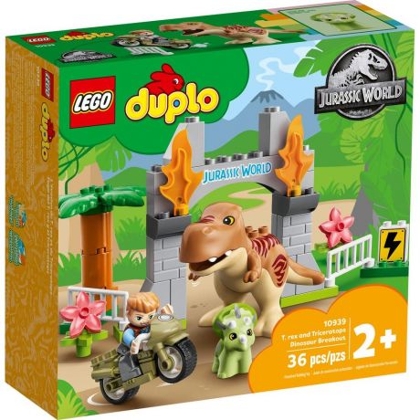 LEGO DUPLO Побег динозавров: тираннозавр и трицератопс 10939