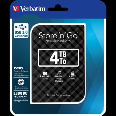 Внешний жесткий диск 2.5" 4Tb Verbatim 53223 USB3.0 5400rpm Store
