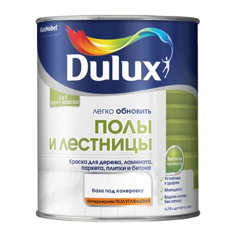 Краска Dulux Полы и Лестницы белая основа 0,75 л