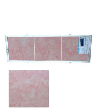 Экран под ванну Оптима пластик розовый мороз 150 см
