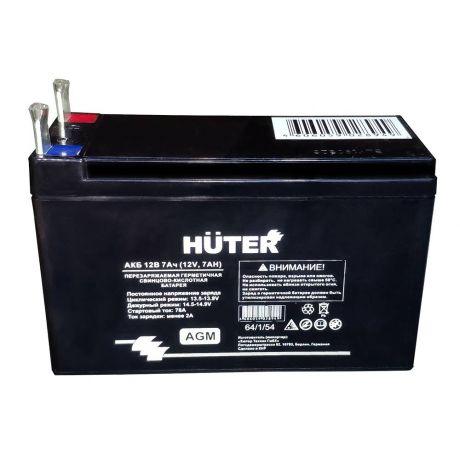 Батарея аккумуляторная 12В 7Ач Huter