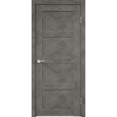 Дверное полотно VellDoris TREND 4 бетон темно-серый глухое master foil 600x2000 мм