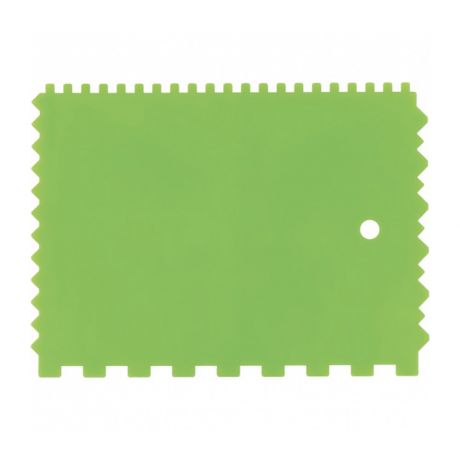 Шпатель для клея зубчатый Сибертех 130 мм пластиковый зеленый