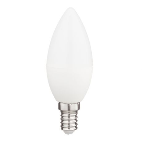 Лампа светодиодная 6 Вт E14 свеча C37 2700К теплый белый свет 230 В матовая