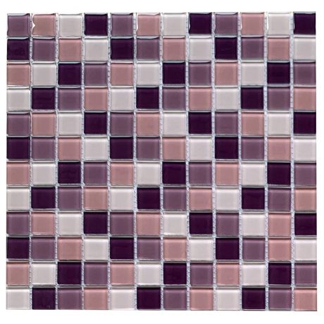 Мозаика Lavelly Crystal фиолетовый микс стеклянная 298х298х4 мм глянцевая