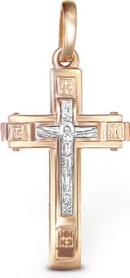 Крестик из красного золота