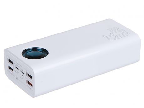 Внешний аккумулятор Baseus Power Bank Amblight Digital Display Quick Charge 30000mAh White PPLG-A02 Выгодный набор + серт. 200Р!!!