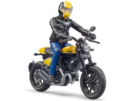 Мотоцикл Bruder Scrambler Ducati с мотоциклистом 63-053