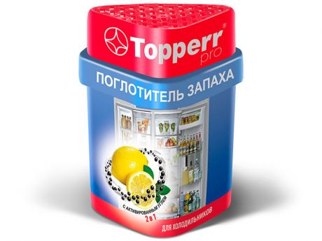 Поглотитель запаха для холодильника Topperr Лимон - уголь 3116