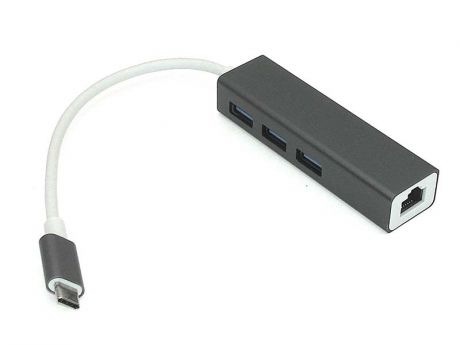 Аксессуар Vbparts Type-C - 3xUSB 3.0 + RJ45 Grey 075346