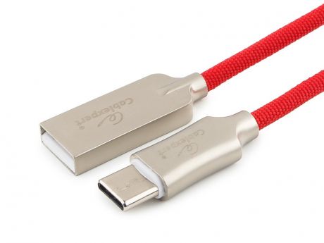 Аксессуар Gembird Cablexpert Platinum USB 2.0 AM/Type-C 1.8m Red CC-P-USBC02R-1.8M