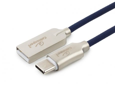Аксессуар Gembird Cablexpert Platinum USB 2.0 AM/Type-C 1m Blue CC-P-USBC02Bl-1M