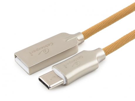 Аксессуар Gembird Cablexpert Platinum USB 2.0 AM/Type-C 1m Gold CC-P-USBC02Gd-1M