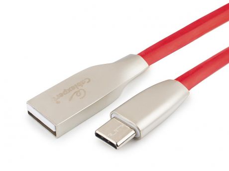 Аксессуар Gembird Cablexpert Gold USB 2.0 AM/Type-C 3m Red CC-G-USBC01R-3M