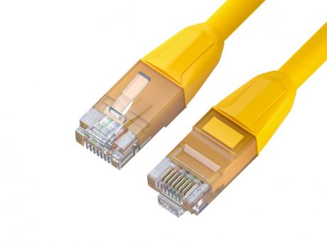 Сетевой кабель GCR LSZH UTP 24AWG cat.6 RJ45 T568B 50m Yellow GCR-52609