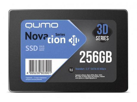 Твердотельный накопитель Qumo Novation TLC 3D 256Gb Q3DT-256GSCY