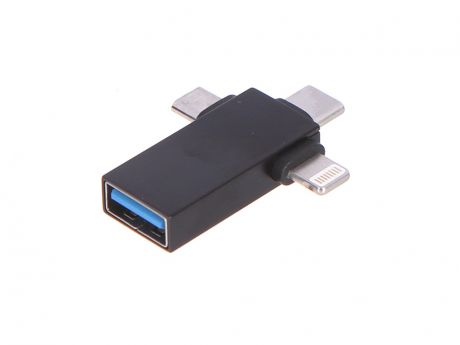 Аксессуар Palmexx Lightning + MicroUSB + USB-C - USB 3.0 PX/ADAPT-LMC-USB-BLK