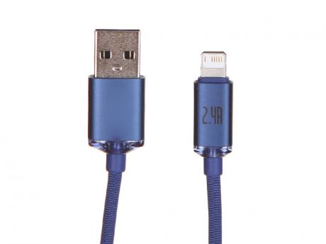 Аксессуар Baseus Crystal Shine Series Fast Charging Data Cable USB- Lightning 2.4A 1.2m Blue CAJY000003