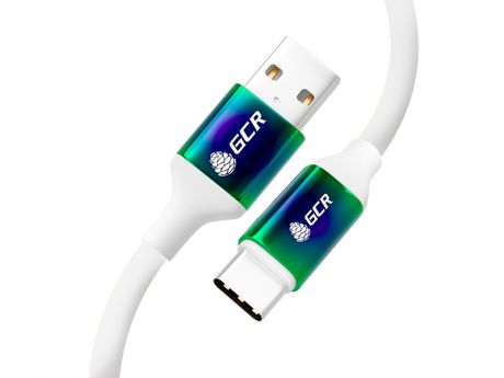 Аксессуар GCR USB - Type-C 2m White Gradient GCR-53742