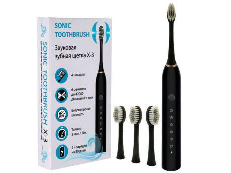 Зубная электрощетка Veila Sonic Toothbrush X-3 Black 2018 Выгодный набор + серт. 200Р!!!