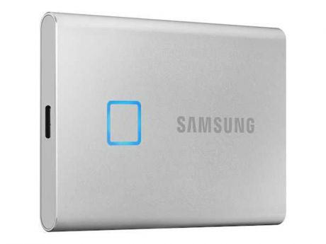Твердотельный накопитель Samsung External SSD 2Tb T7 Touch PCIe USB3.2/Type-C Silver MU-PC2T0S/WW