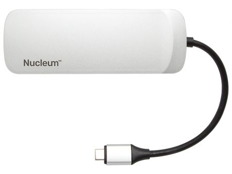 Док-станция Kingston Nucleum USB Type-C - HDMI v.1.4/USB-C/USB-C для быстрой зарядки/USB-A/USB-A для быстрой зарядки + карт-ридер SD и microSD C-HUBC1-SR-EN
