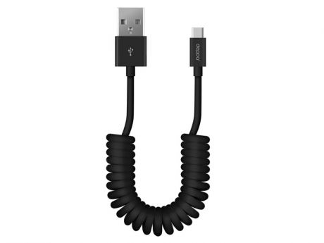 Аксессуар Deppa USB - USB Type-C 1.5m Curly Black DEP-72278