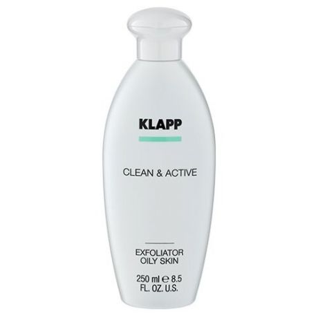 Klapp Эксфолиатор для жирной кожи Clean & active Exfoliator Lotion Oily Skin, 250 мл
