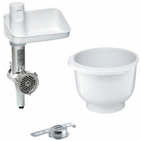 Bosch набор аксессуаров насадка, лоток для загрузки, нож, толкатель, чаша для кухонного комбайна BakingSensation Set MUZ5BS1 белый