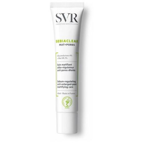 SVR Sebiaclear Mat+Pores Матирующий и поросужающий крем для лица, 40 мл