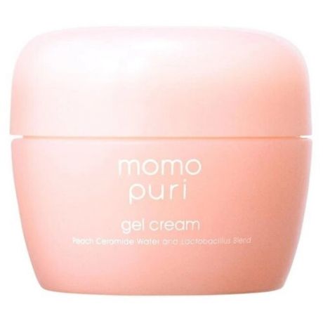 Momo puri Gel Cream Peach ceramide water and lactobacillus blend Крем-гель для лица с лактобактериями и керамидами, 80 г