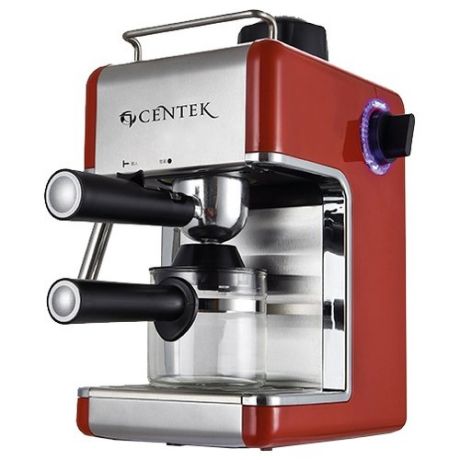 Кофеварка рожковая CENTEK CT-1161, красный/серебристый